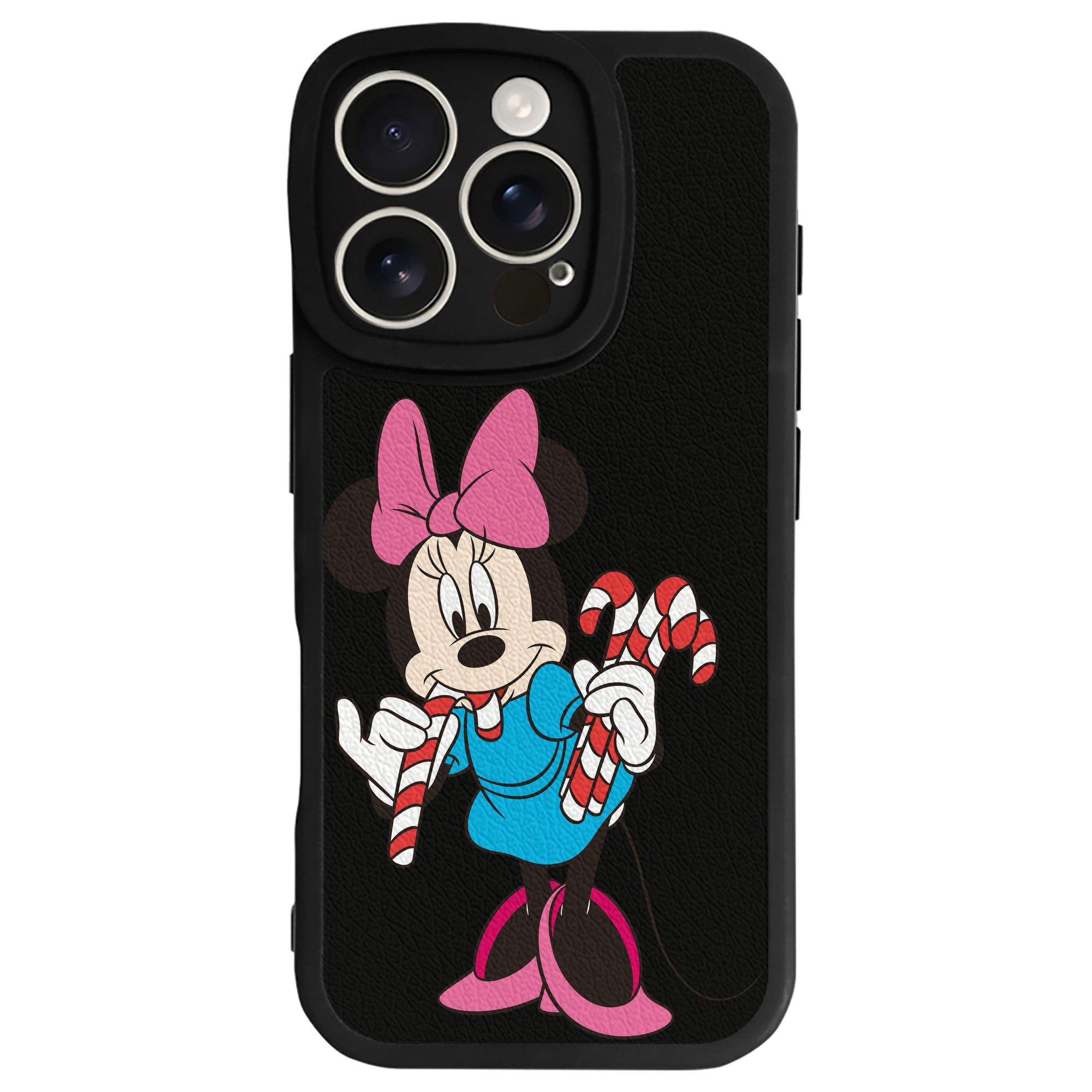 （画像用） ミッキーマウス Mickey Mouse 【iPhone 16シリーズ対応】シリコンスマホケース（レザー調） 材質：シリコン